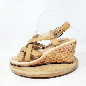 UGG Strappy Summer Wedge Sandals Womens 7.5 Gaiana Buckle Espadrille Shoes